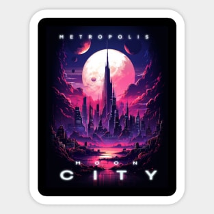 Metropolis Moon City Sticker